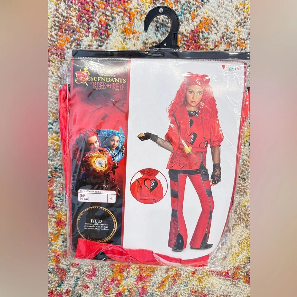 Disney Descendants Red Kids Costume with wig - Picture 14 of 16
